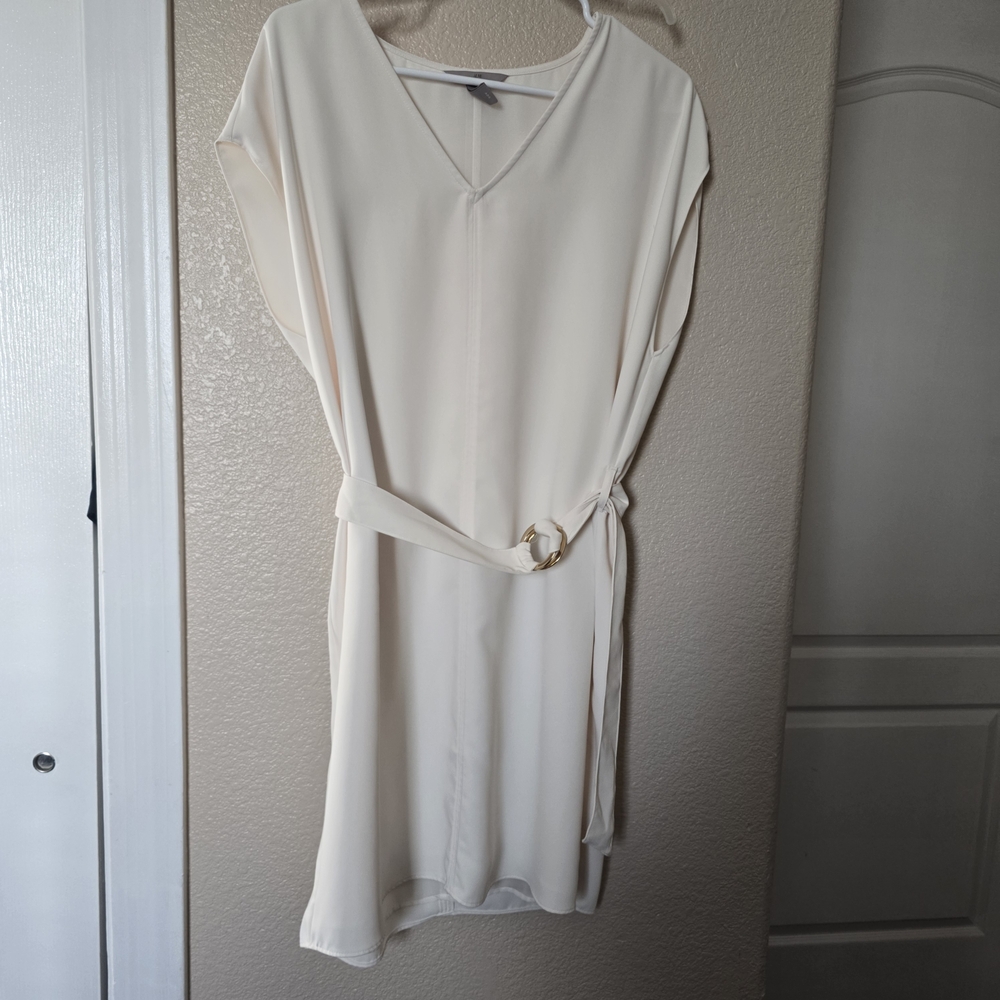 H&M Elegant Cream Dress with Belt